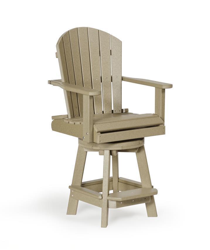 Amish Poly Swivel Bar Stool | Quick Ship Outdoor Bar Seating