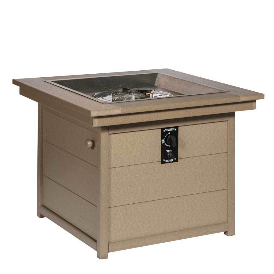 Amish Poly Fire Pit | 34" Square Modern Patio Fire Pit