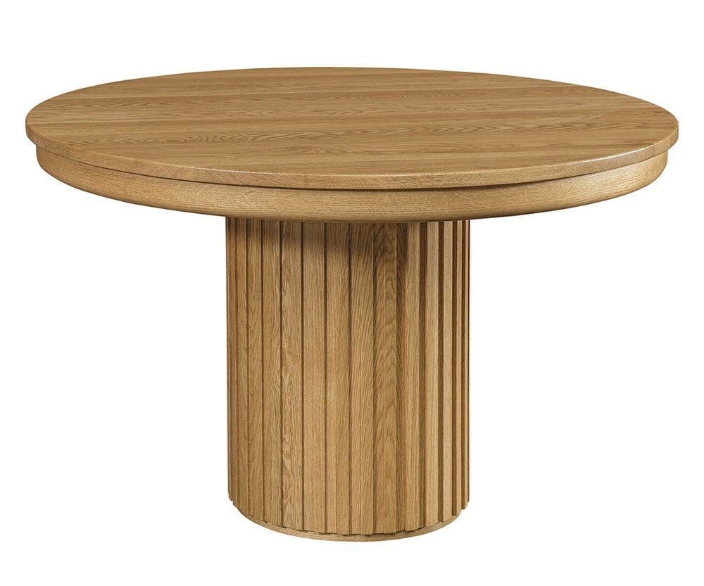 Amish Made Contemporary Fluted Pedestal Table -