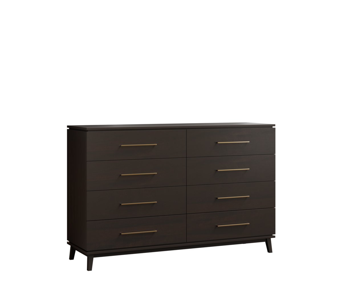 Amish Aria Modern 8-Drawer Dresser with Optional Mirror Amish Aria Modern 8-Drawer Dresser with Optional Mirror