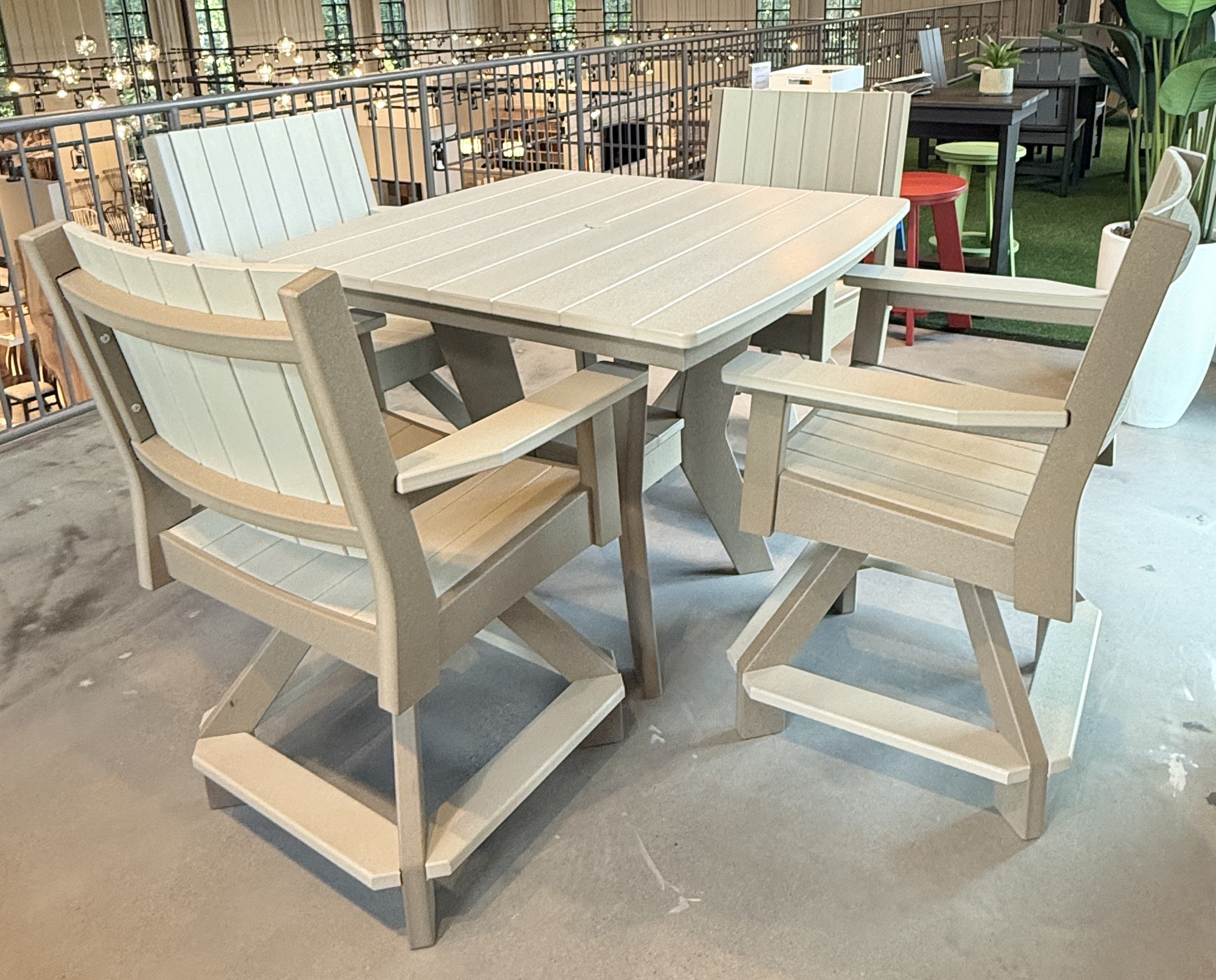 Amish Poly Counter Height Square Dining Set In-Stock & Ready to Ship