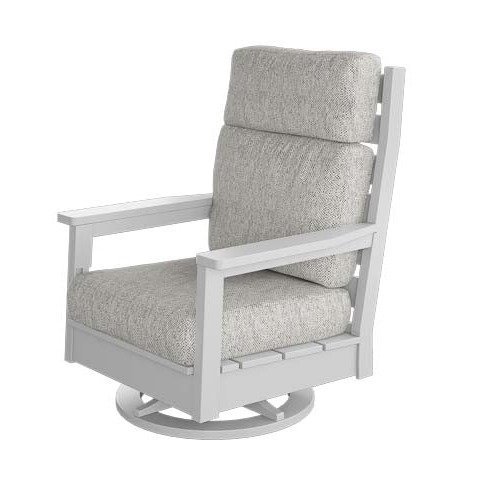 Amish Highback Swivel Rocker | Poly and Cushioned |