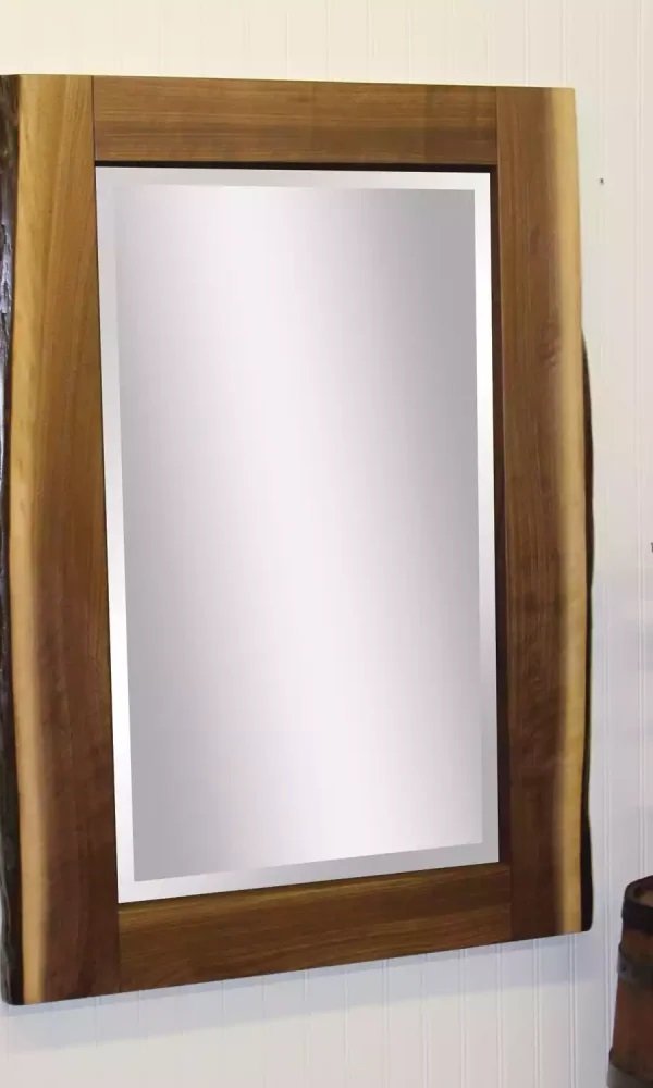 Live Edge Wall Mirror | DutchCrafters Amish Furniture