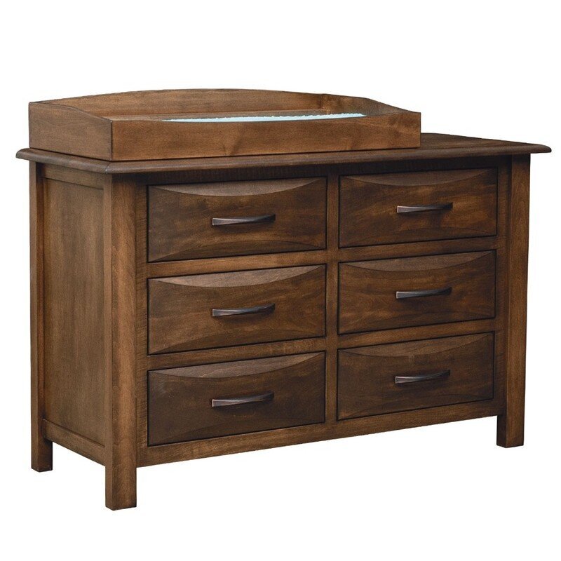 solid wood dresser changing table low voc water-based finish eu Modern Nursery Combo Changing Table Dresser with Removable Changing Topper