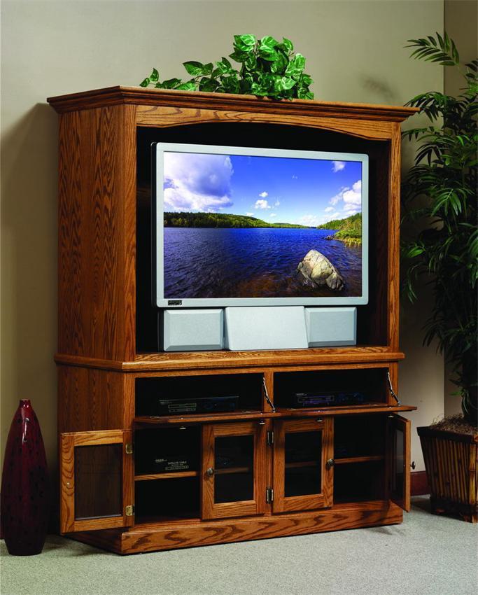 Traditional Flat Wall Hdtv Entertainment Center From Dutchcrafters