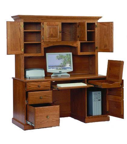 wood computer cart