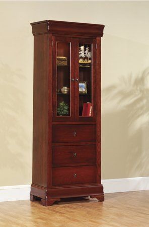Solid Wood Bookcase with Drawers from DutchCrafters Amish Furniture
