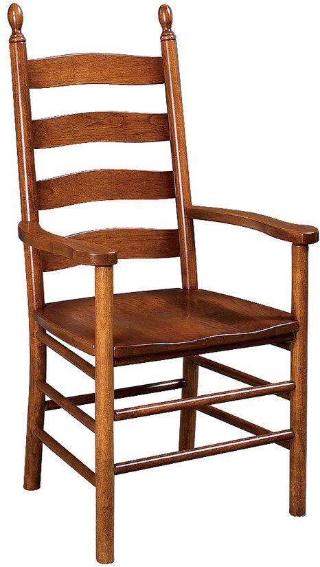Custom Amish Shaker Ladder Back Chair | Solid Wood & Durable