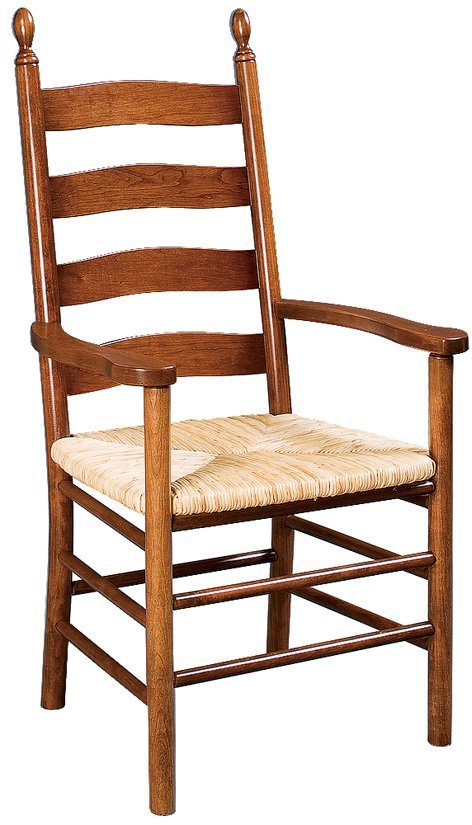 Custom Amish Shaker Ladder Back Chair | Solid Wood & Durable