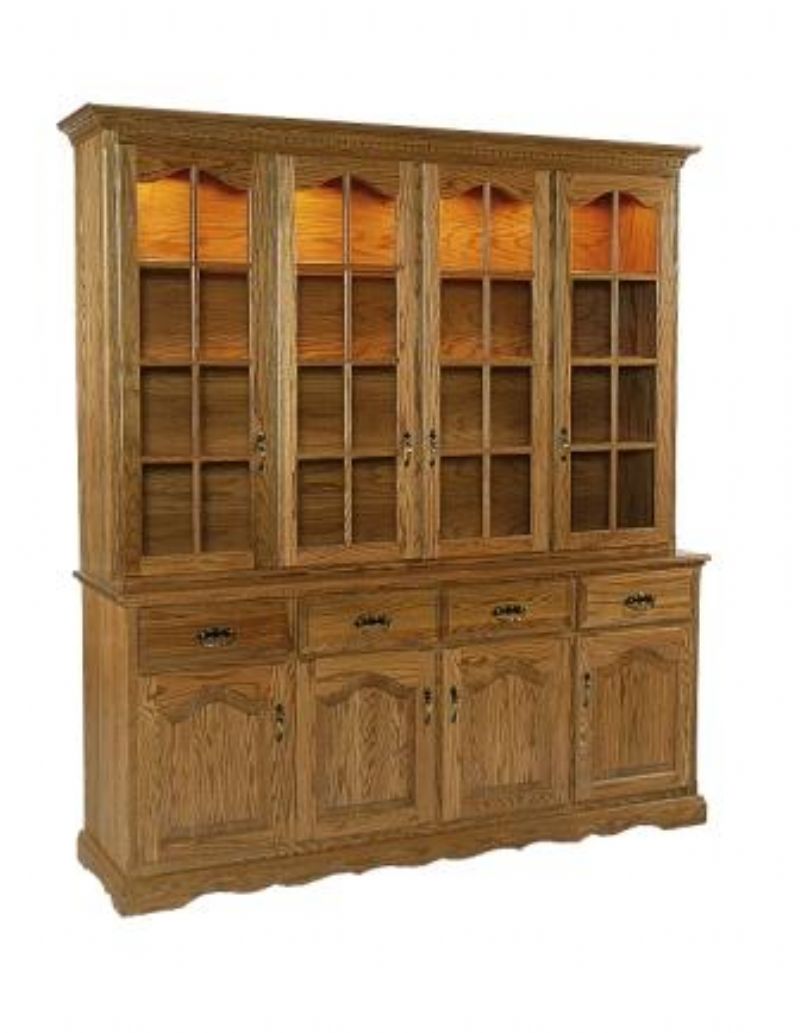 Full Four Door Hutch 74" from DutchCrafters Amish Furniture
