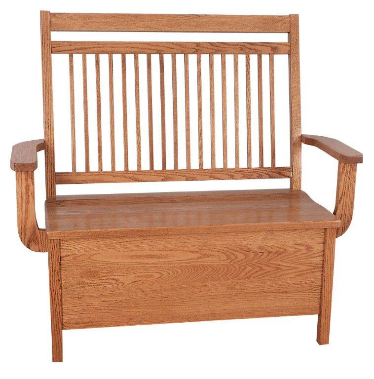 Bay Hill Mission Storage Bench from DutchCrafters Amish Furniture