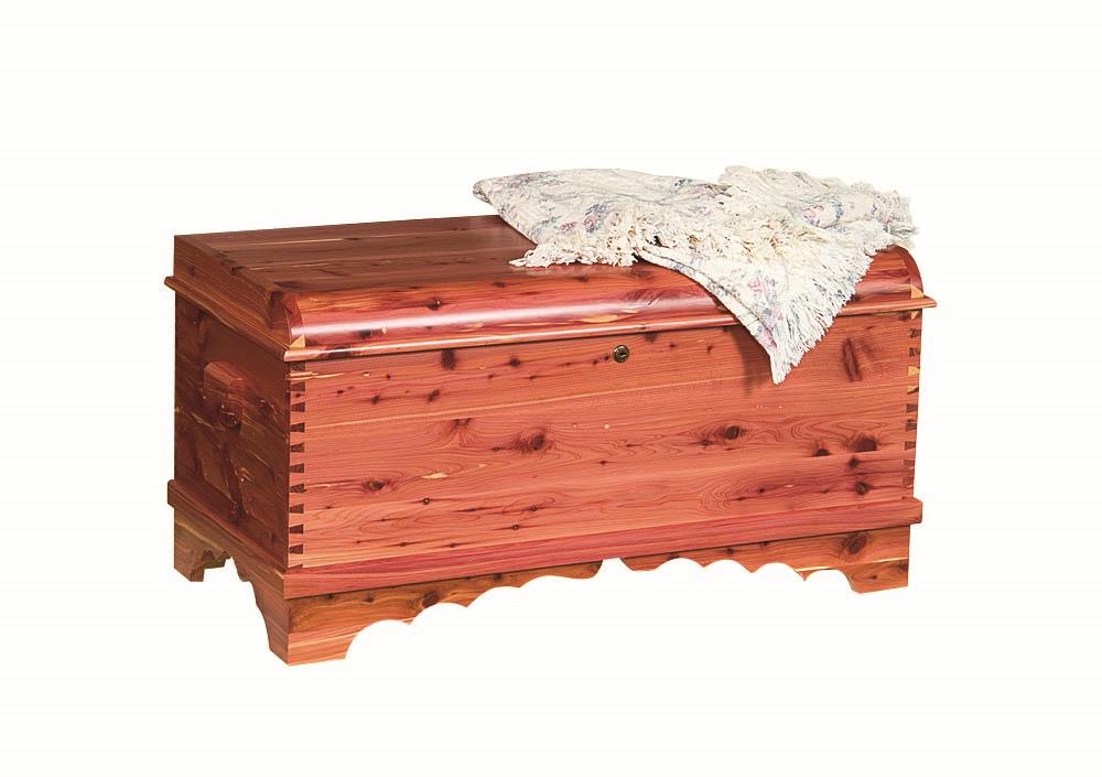 Small Cedar Wood Waterfall Hope Chest from DutchCrafters Amish