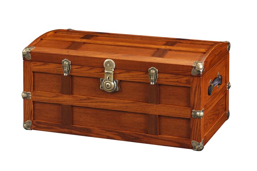 Oak Wood Steamer Trunk from DutchCrafters Amish Furniture