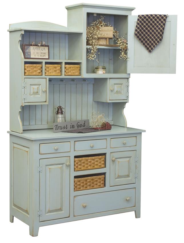 Lizzie's Painted Pine Hutch from DutchCrafters Amish Furniture