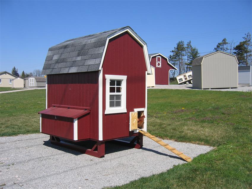 Amish Wood Gambrel Chicken Coop