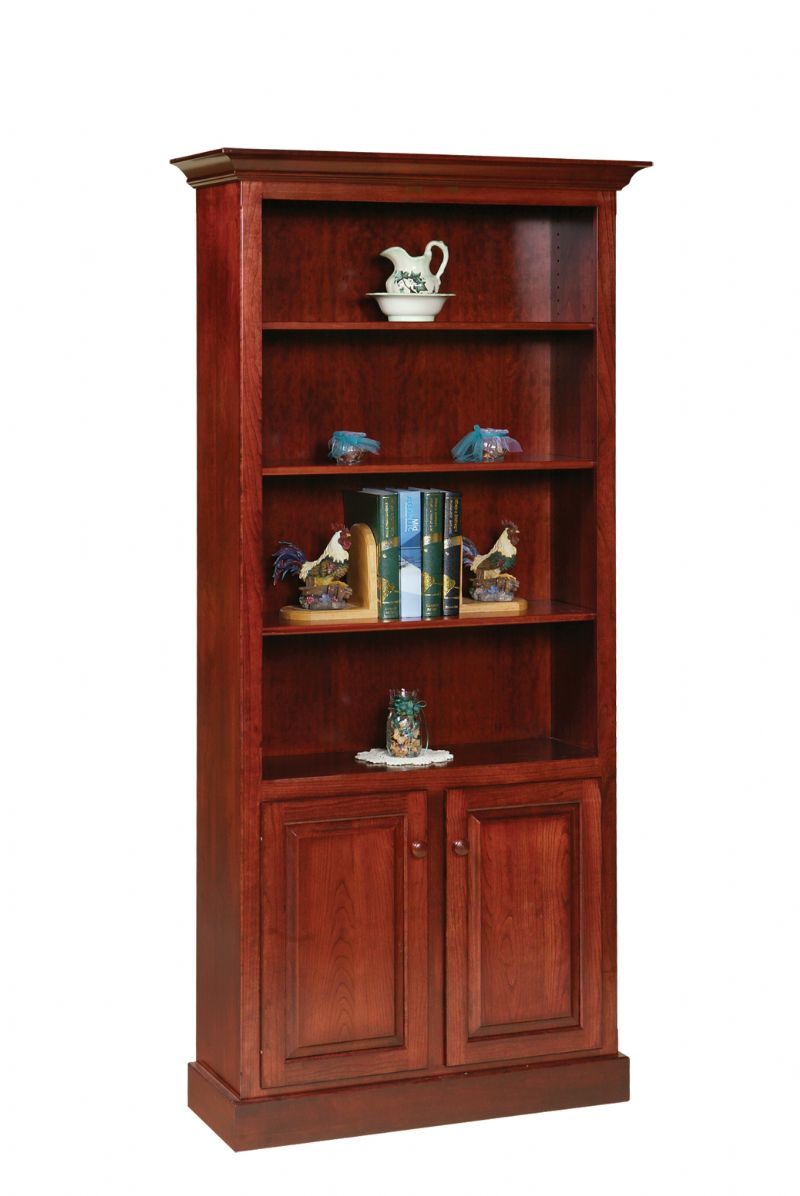 Cherry Wood Bookcase With Doors Amazing Bookcases Shaker Style Bookcase With Doors