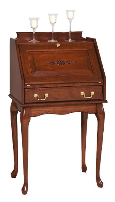 Amish Queen Anne Secretary Desk - Amish Queen Anne Secretary Desk