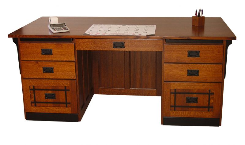 Amish Mission Craftsman Flat Top Executive Desk