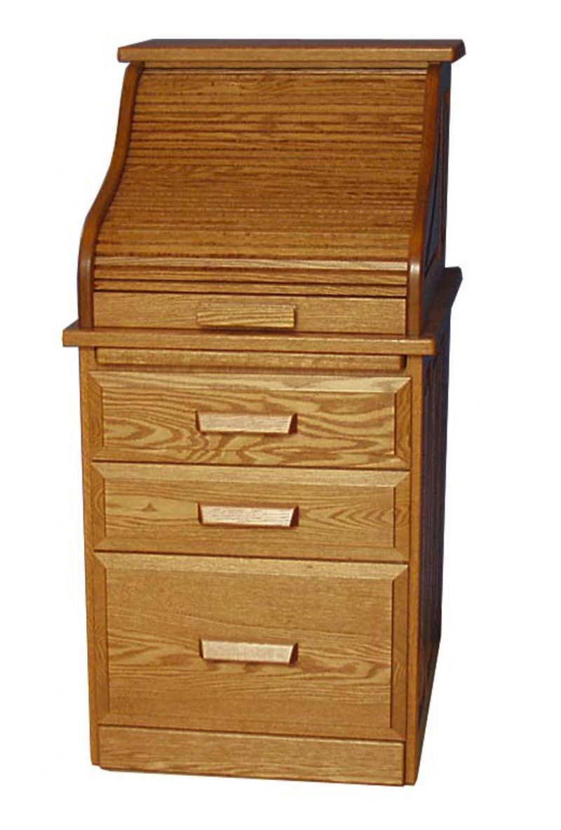 Amish Student Raised Panel Roll Top Desk - Amish Student Raised Panel Roll Top Desk