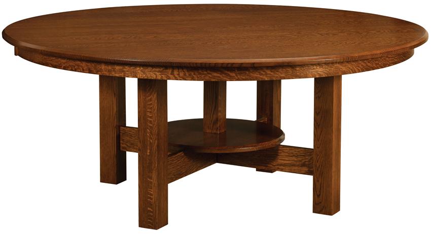 Conner Large Round Trestle Dining Table Amish Conner Large Round Trestle Dining Table