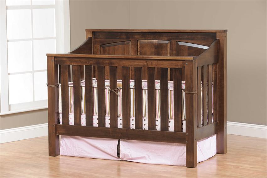 Mission Convertible Crib from DutchCrafters Amish Furniture
