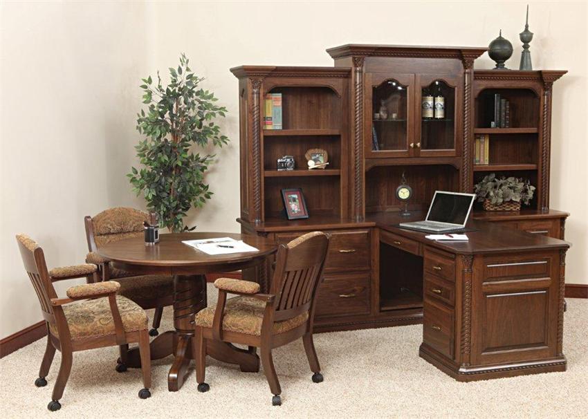 Lexington Partner Desk With Optional Three Piece Hutch From