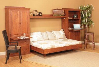 Amish Comfort Wood Horizontal Wall Bed