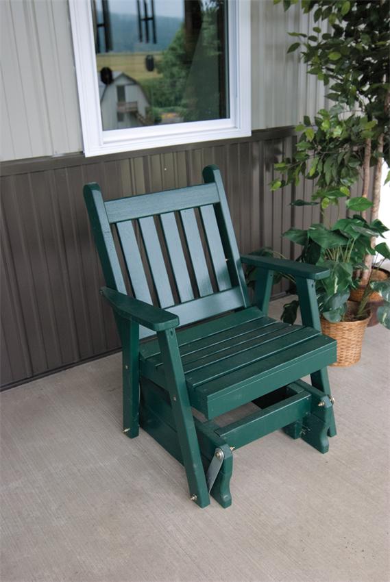 Pine Traditional English Glider Chair from DutchCrafters Amish