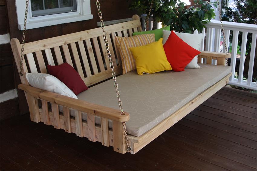 Cedar Traditional English Swing Bed by Dutchcrafters Amish Furniture