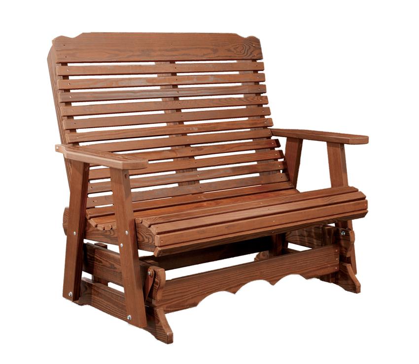 Cedar Wood Contoured Outdoor Glider from DutchCrafters Amish Furniture