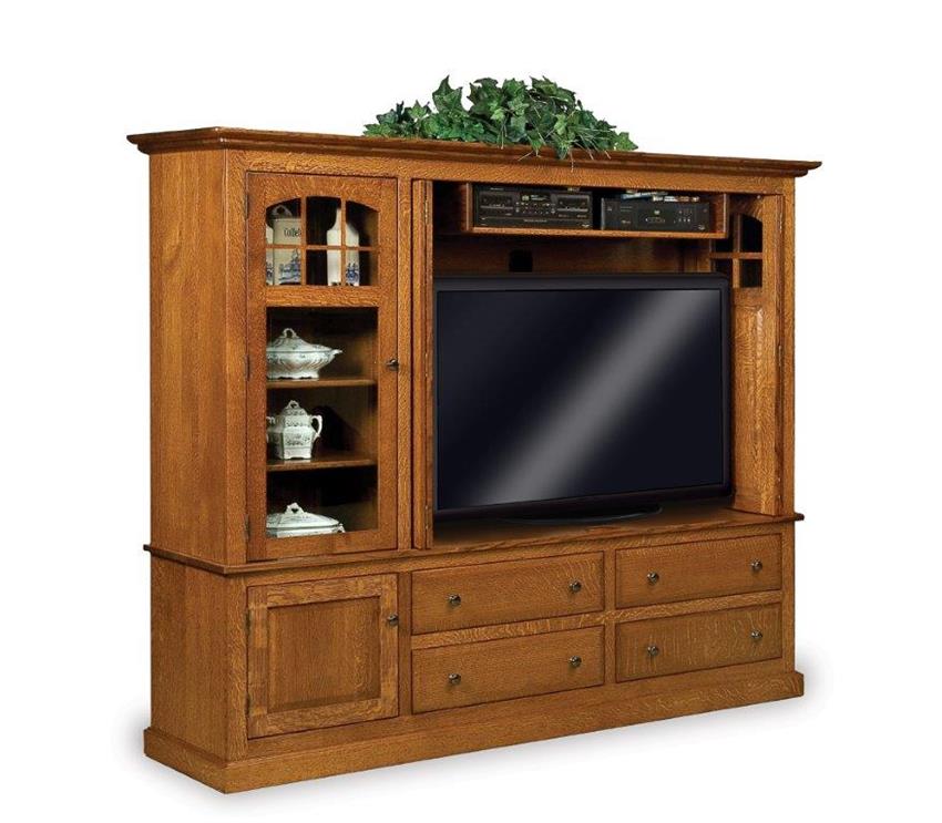 Modern Mission Entertainment Center from DutchCrafters Amish Furntiure