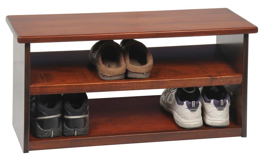 Hardwood Shoe Storage Bench Amish Hardwood Shoe Storage Bench