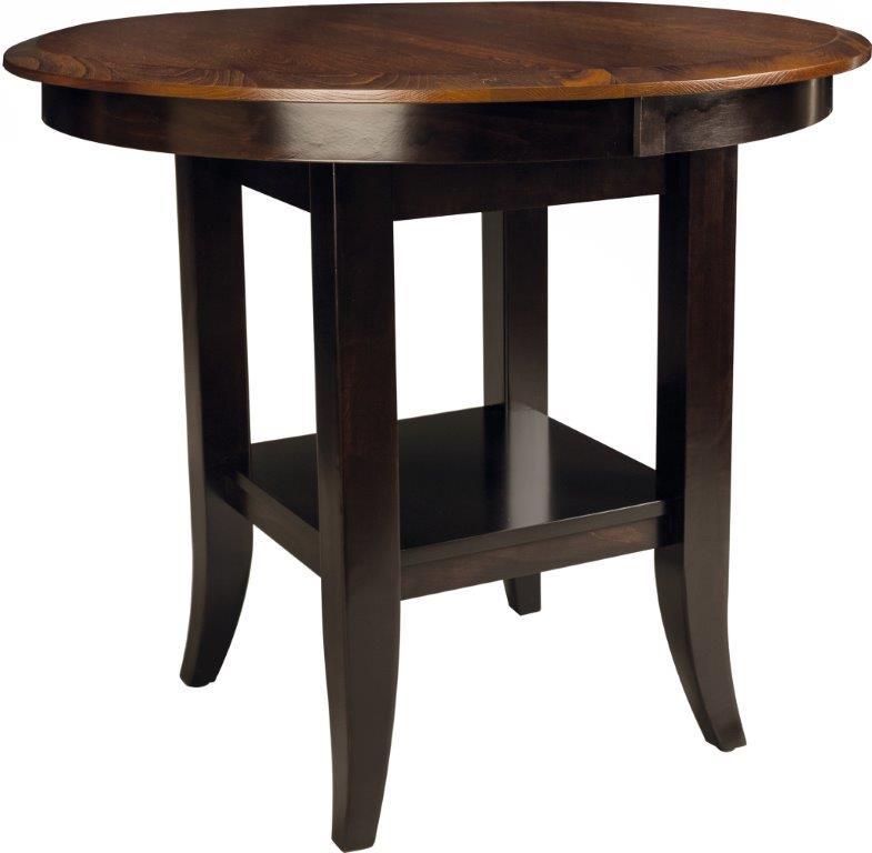 Christy Round Dining Table With Solid Top Amish Christy Round Dining Table With Solid Top