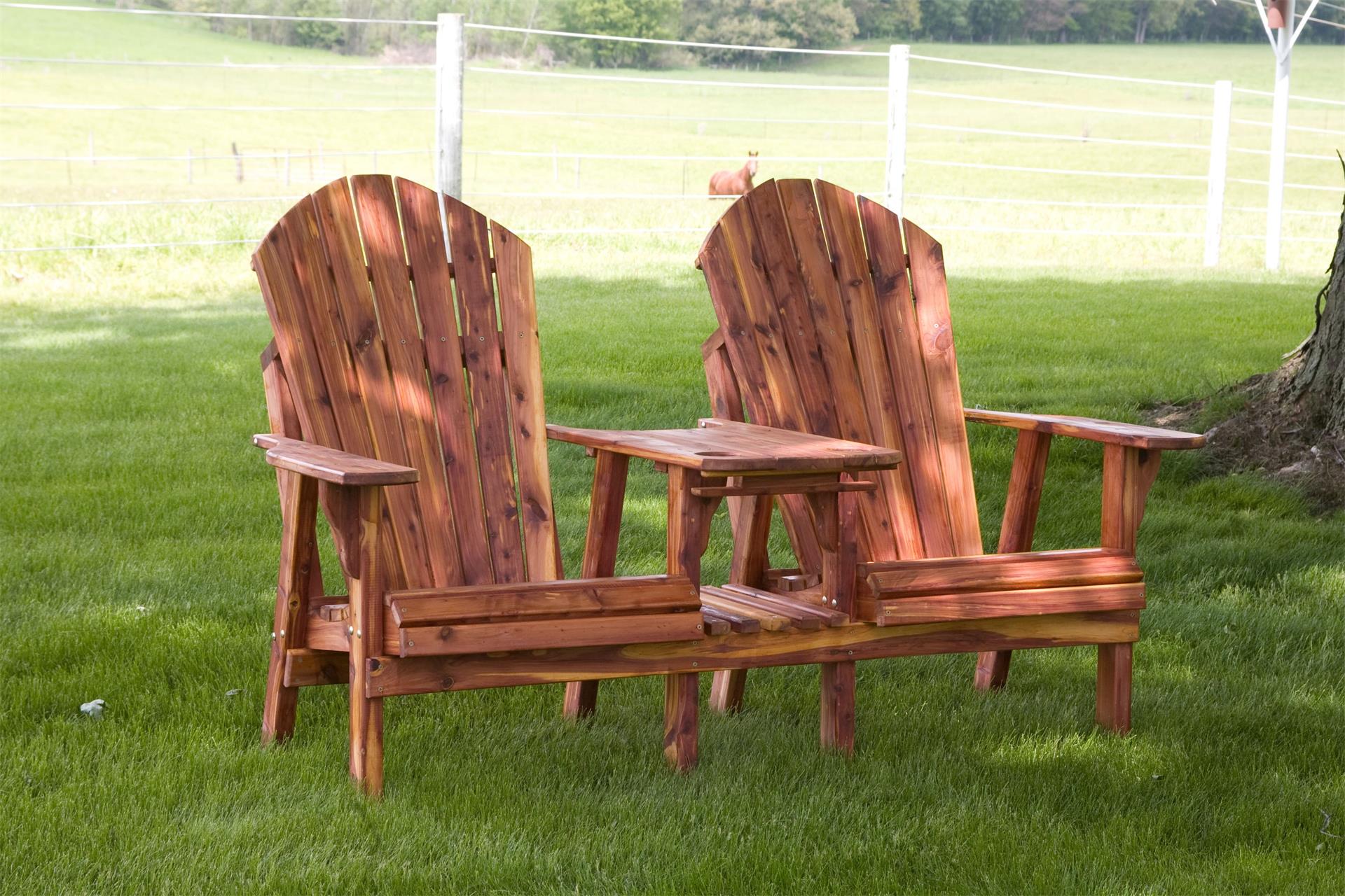 Cedar Lounge Chair Table Combo from DutchCrafters Amish Furniture