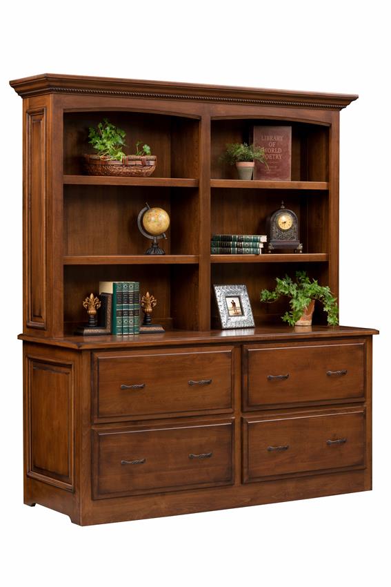 Liberty Classic Double Lateral File Cabinet With Optional Hutch Top Amish Liberty Classic Double Lateral File Cabinet with Optional Hutch Top - Liberty Classic Double Lateral File Cabinet With Optional Hutch Top