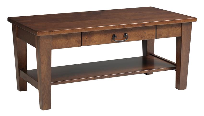 Urban Shaker Coffee Table From Dutchcrafters Amish Furniture Amish Urban Shaker Coffee Table With Drawer