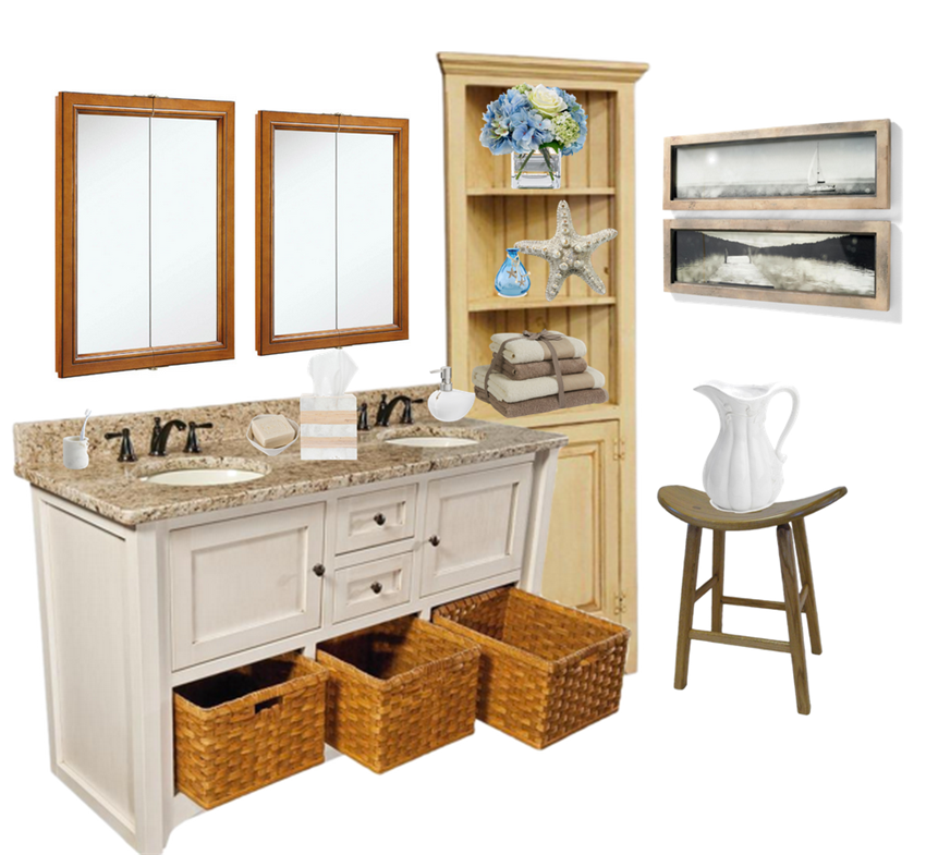 Amish Newport Bathroom Vanity Cabinet Sink Console