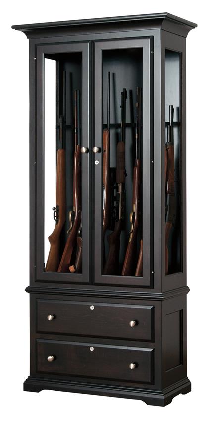 Custom American Alps Wooden Gun Cabinet from DutchCrafters