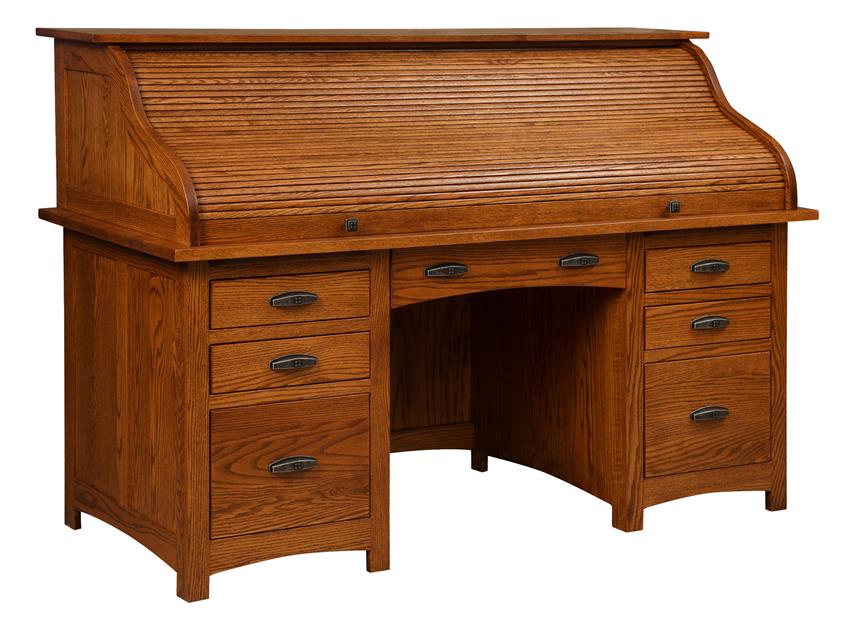 Oakwood Rolltop Desk From Dutchcrafters Amish Furniture Amish Oakwood Rolltop Desk