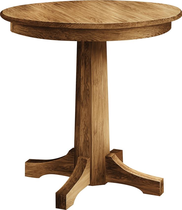 Pinnacle Round Single Pedestal Pub Table From Dutchcrafters Amish Amish Pinnacle Round Single Pedestal Pub Table