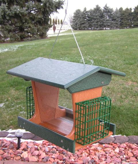 Amish Poly Deluxe Bird Feeder from DutchCrafters Amish 