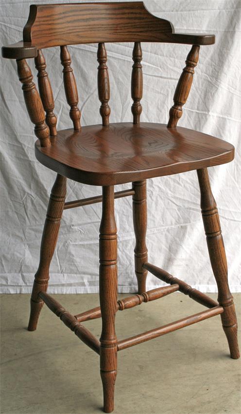 Solid Wood Commercial Bar Stools From DutchCrafters Amish Furniture Amish Captain's Mate Bar Stool - Solid Wood Commercial Bar Stools From DutchCrafters Amish Furniture