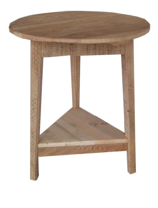 Rustic Barn Wood Round Shaker End Table Amish Rustic Barn Wood Round Shaker End Table