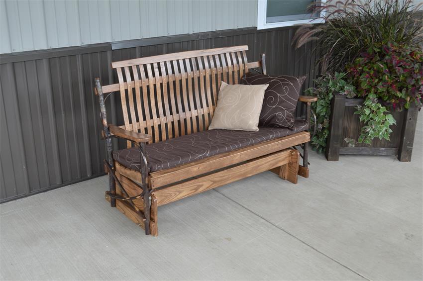 Hickory Wood Porch Glider From Dutchcrafters Amish Furniture Product Id 54594