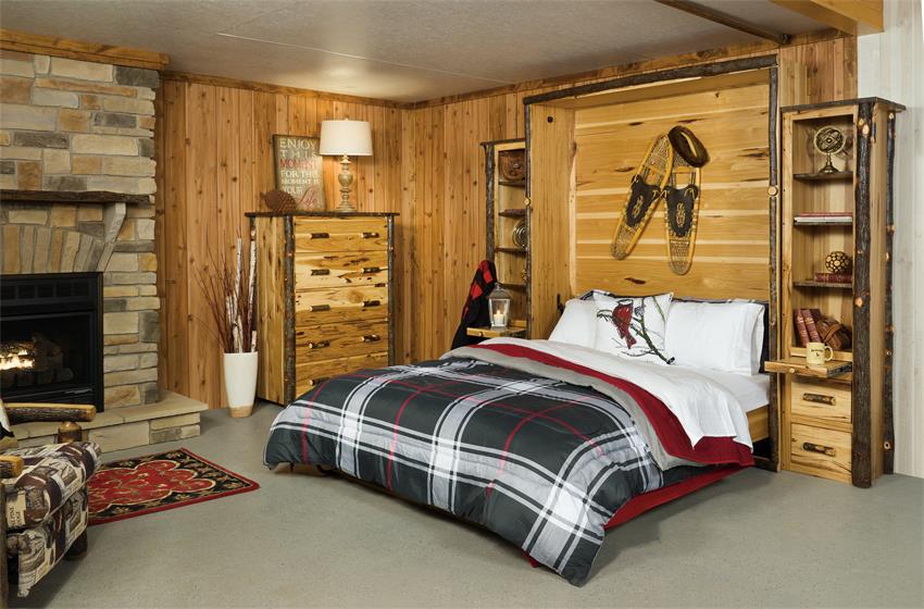 Rustic Hickory Queen Murphy Bed Rustic Hickory Queen Murphy Bed
