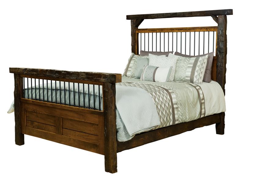 Amish Reclaimed Barn Wood Timber Bed
