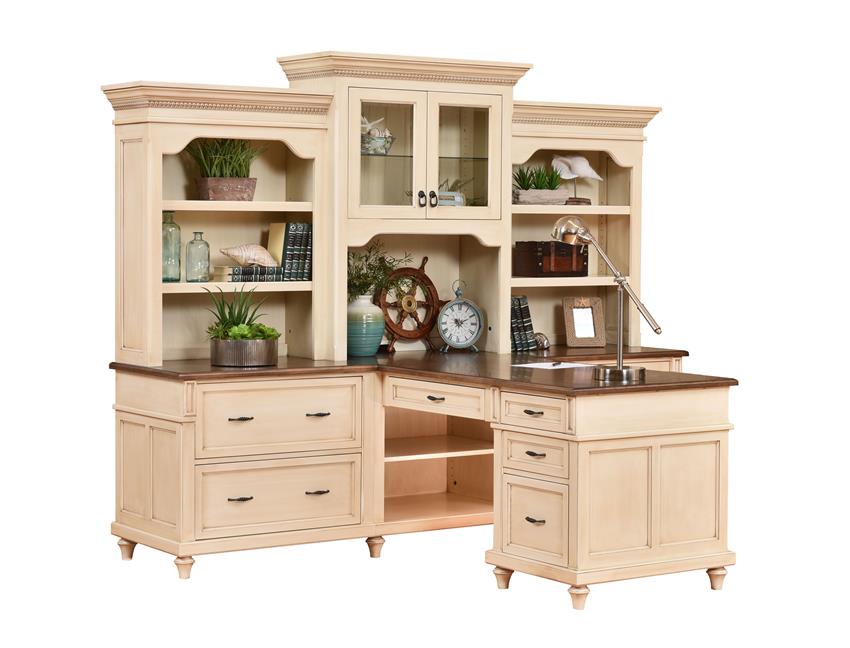 Bridgeport Partner Desk With Three Piece Hutch From Dutchcrafters Amish Bridgeport Partner Desk With Optional Three Piece Hutch