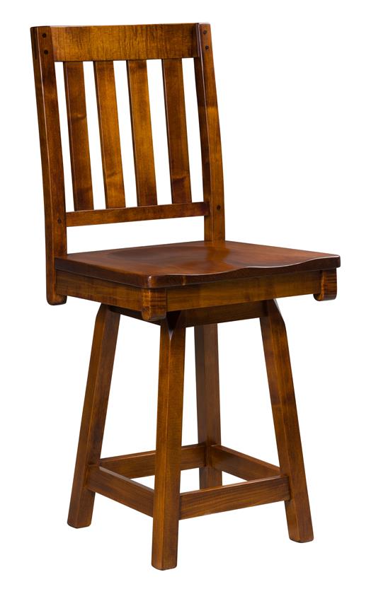 Alberta Mission Swivel Bar Stool from DutchCrafters Amish Furniture