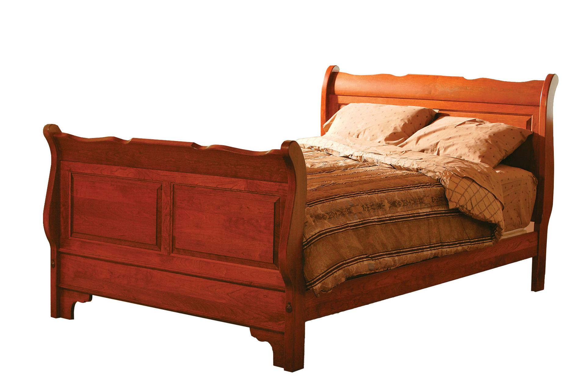 Amish Colonial Sleigh Bed with Regular Footboard from DutchCrafters
