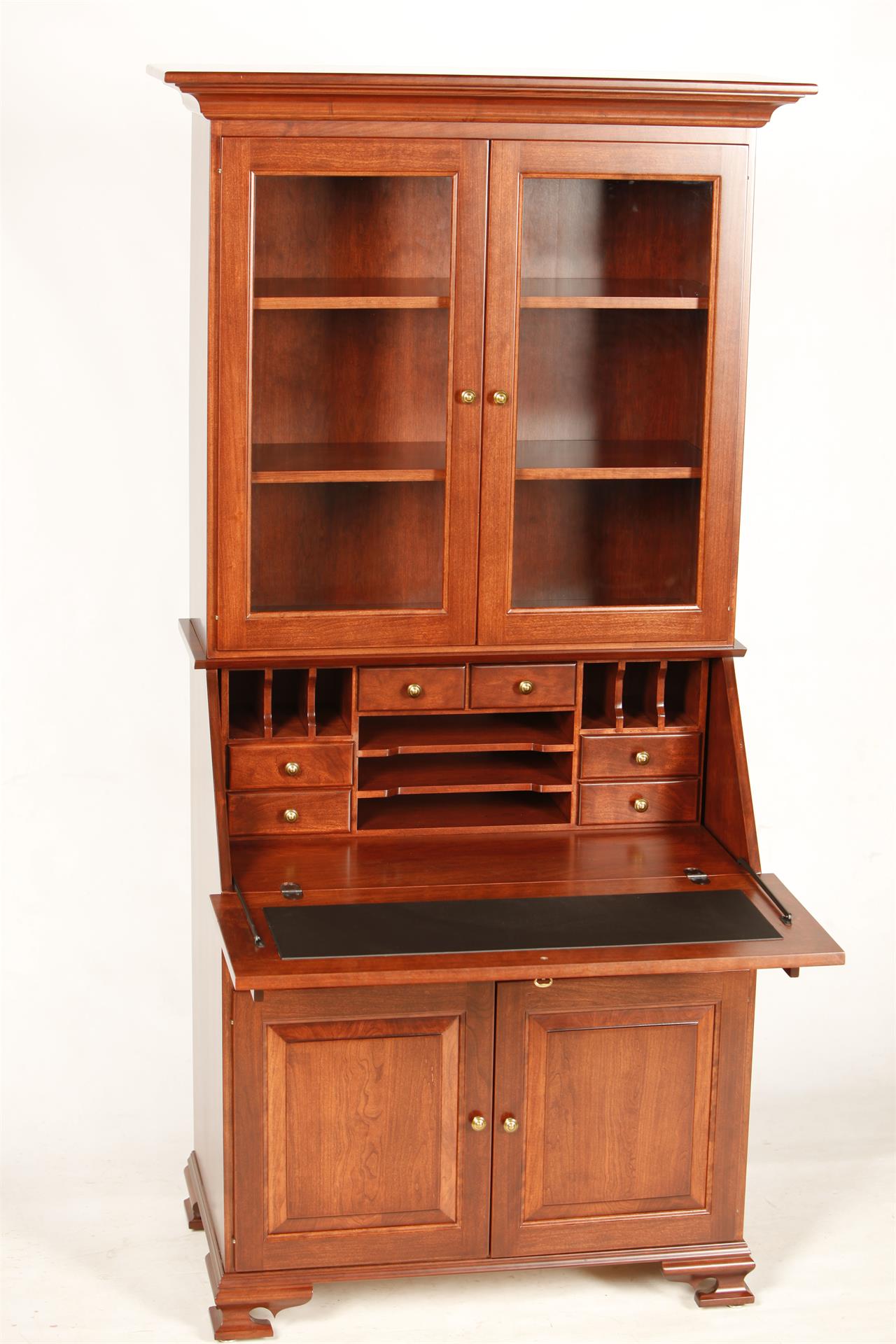 Amish Glenmont Secretary Desk With Hutch Top